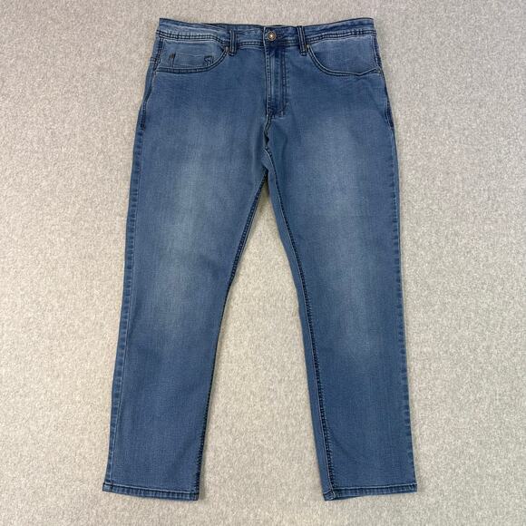 Buffalo David Bitton Axel Slim Stretch Jeans Men's 36x29 High Rise Ankle Light - Picture 1 of 11